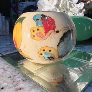 Gorgeous Cloisonne Butterfly Vase, or tealight holder
